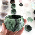 Ruby in Zoisite Tea Cup Natural Crystals Healing Gemstones Red Obsidian Cup Bowl for Gift