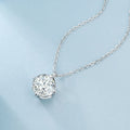 1.00 Carat Round Shape Brilliant Solitaire Lab-Grown Diamond Fine Jewelry Pendant Necklace 18K White Gold Chain for Women Girls