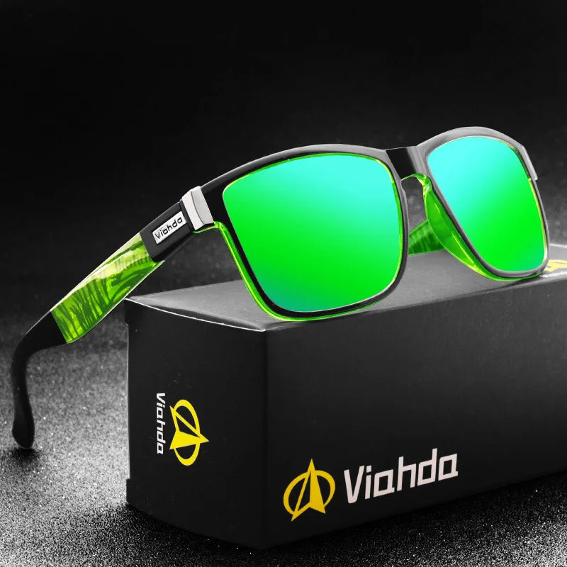 Viahda Brand Design Polarized Sunglasses Men Driving Shades Male Sun Glasses for Women Square Mirror Summer UV400 Oculos