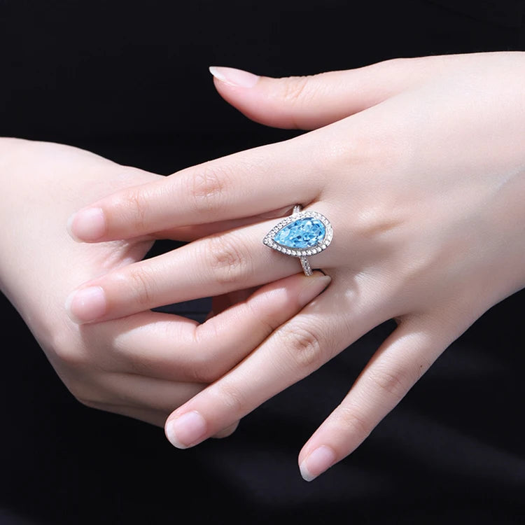 Lab Grown Pink Morganite 925 Sterling Wedding Ring Lab Created Aquamarine Stone Women Jewelry Sets