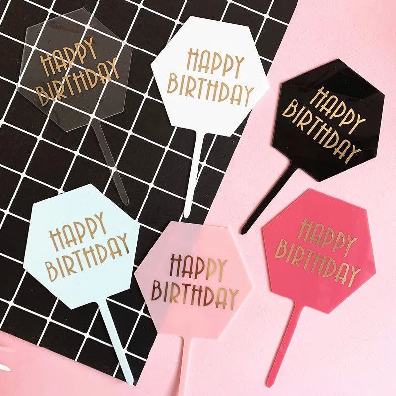 Blank Cake Topper Clear DIY Birthday Cake Topper Personalized Acrylic Topper Custom Wedding Birthday Festival