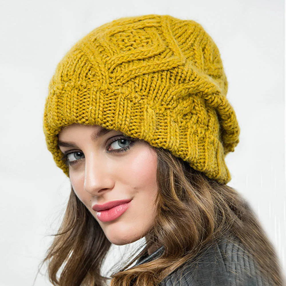 Free Sample Acrylic Knitted Beanie Hat Snow Plain Beanie Custom Winter Hat