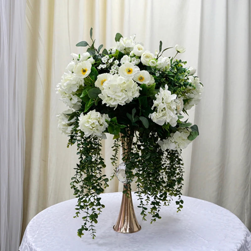LFB2190 New Products Green Desktop Decoration Orchid Plant Wedding Party Decoration Artificial Leaves Flower Balls