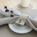 Fashion PU Leather Napkin Rings Simple Natural Napkin Holder Felted Paper Napkin Ring Organizer