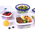 Reusable Folding Silicone Bento Box Square Rectangle with Heatable Lid Collapsible Foldable Food Container for Kids' Lunch