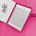 Abonnie Long Stem Pre Made Lash Fans Cashmere 0.03 0.07 3D Flat Base Premade Volume Fans Promade Fans Eyelash Extensions