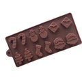 Saffron Christmas Silicone Molds Wholesale Cheap Price Santa Snowman Baking Chocolate Mold for Holiday Gifts