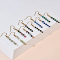 Colorful Natural Stone  Earrings Custom Long Tassel Earrings for Woman