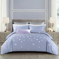 Customized Long Stapled 100S 500TC Super Soft All-Season Pastoral Printed Flowers Satin 100% Cotton Duvet Cover Bed Sheet Set