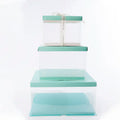 Hot Sale Cheap Custom Logo Birthday Wedding Transparent 10 Inch Pink Clear Plastic Cake Boxes