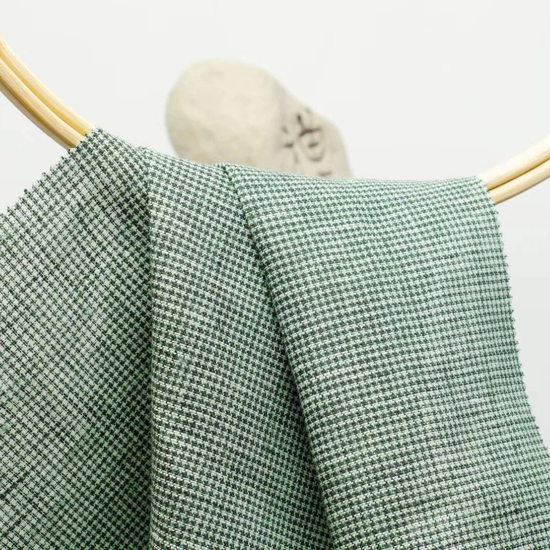 Luxury Pure Linen Houndstooth Fabric 137gsm 138cm Moisture-wicking  Woven Yarn Dyed 100% Flax Linen Textile for Shirts Clothing