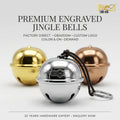 Stainless Steel Jingle Bells Large Silver Mirror Polished Christmas Bells for Wreaths Tree Decor Loud Sound Rustproof