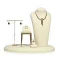 Minimalism beige microfiber model portrait necklace jewellery display stand jewelry set display rack