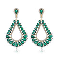 Jewelry 18k Gold Plated Rhinestone Crystal Piercing Drop Fashion Trendy Stud Earrings for Women Bridal Earrings