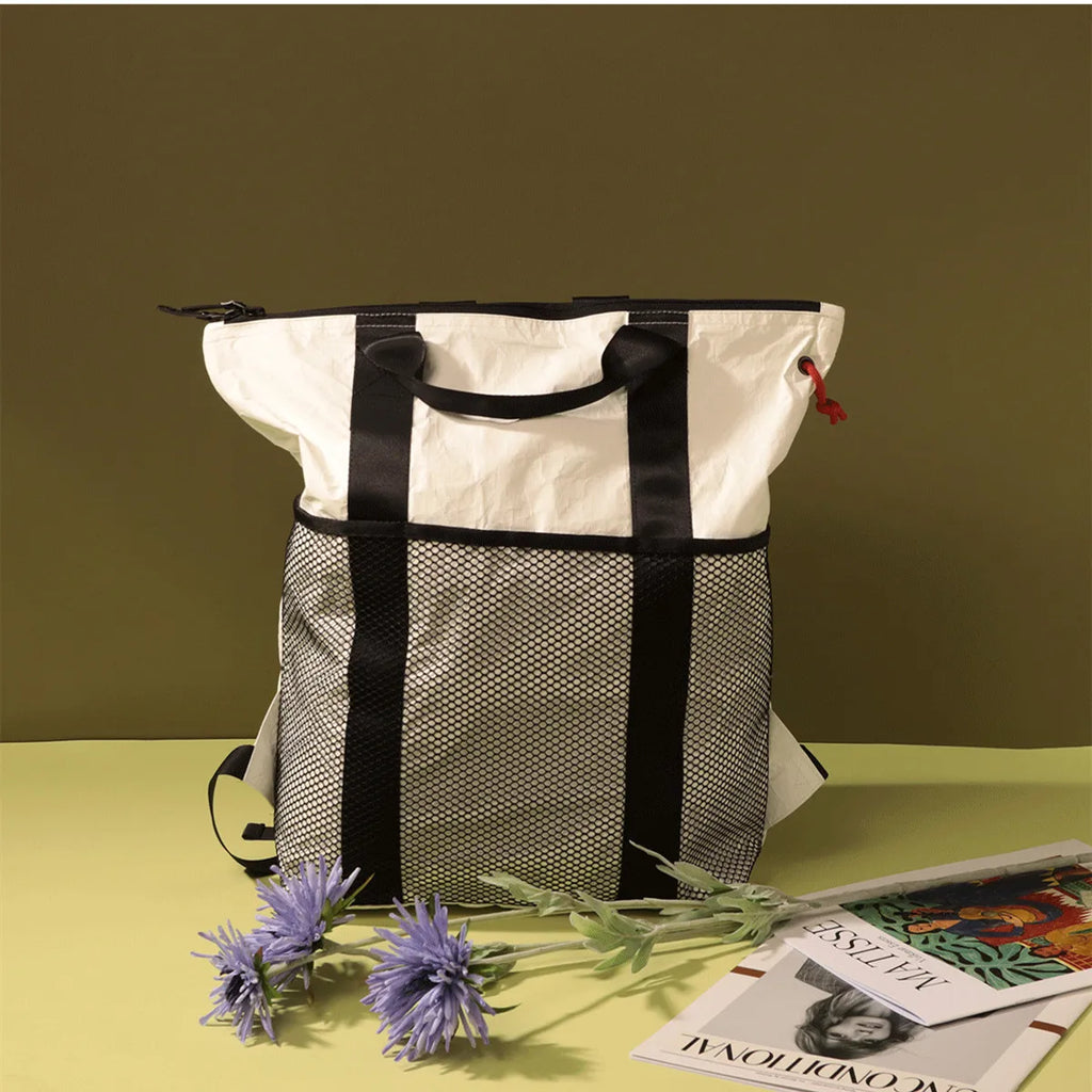 Accept Customized Travel Waterproof DuPont Tyvek PU Coated Durable Modern Polyester Lining Reusable Portable Backpack Bags