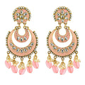 Latest Online Wholesaler and Manufacturer Mehndi Plated Chand Jhumki Earrings in Fashion Jewelry