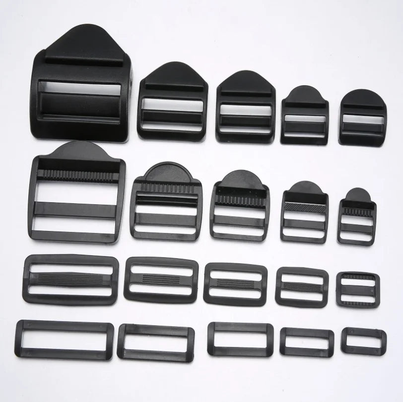 Wholesale 25MM Plastic Tri-glide Buckle Plastic Slide Buckle Rings OPP Bag Webbing Adjustable Plastic Clip Buckle for Bag D-ring