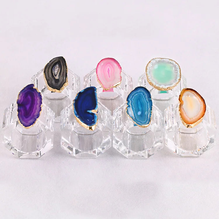 2026 Napkin Rings Table Decoration & Accessories Type and Agate Slice Napkin Ring Holder
