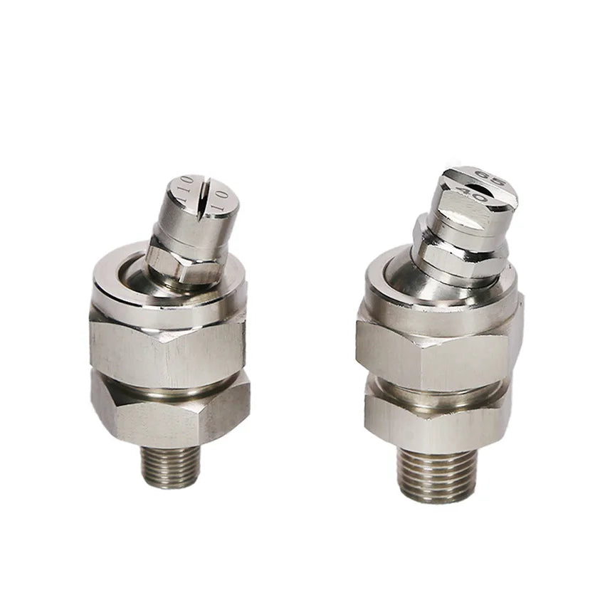 Stainless Steel Adjustable Swivel Ball Joint and Flat Fan Jet Spray Nozzle