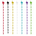 Supermarket Hot Sale White Black Metal Single Strip Hanging Display Clips Strips Rack With 12 Clips