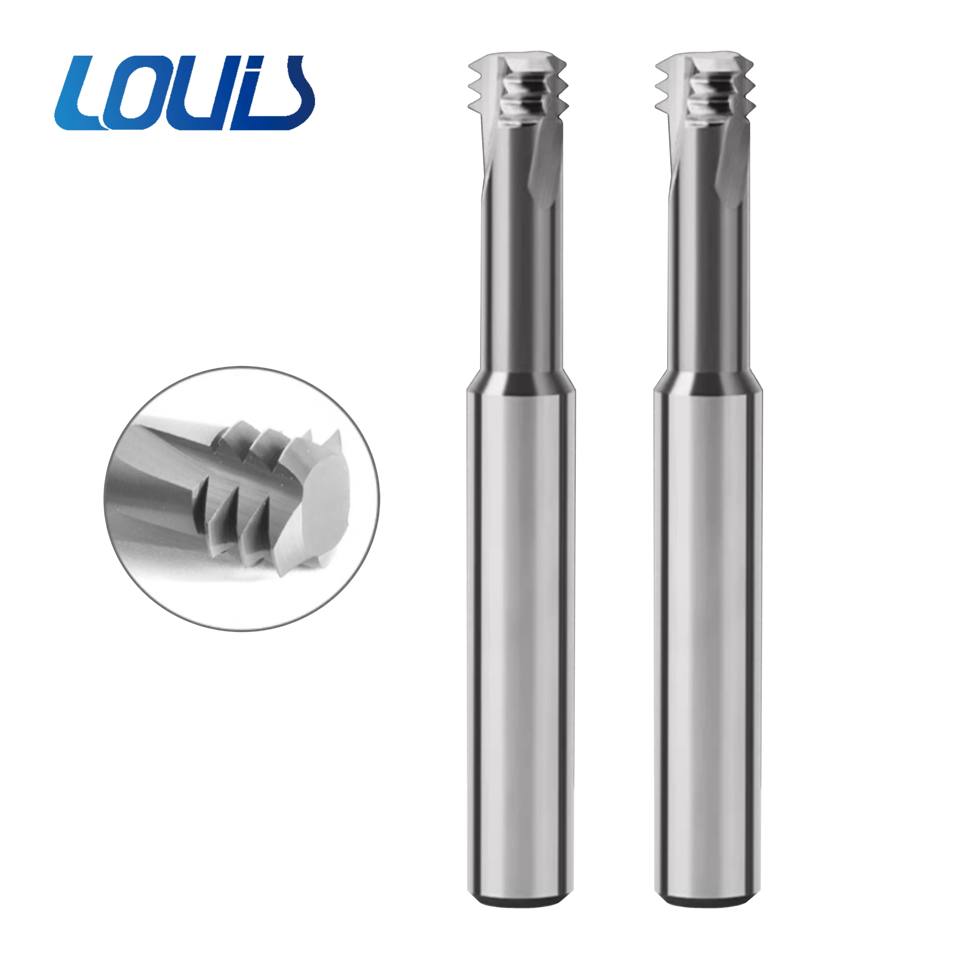 High Hard Alloy 65 Degree Tungsten Steel Thread Milling Cutter Three Teeth M1-M20 Customized OEM Support for Copper Aluminum