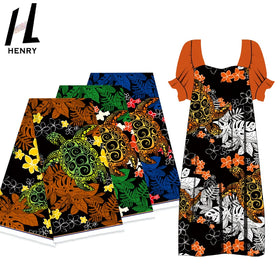 New Design Islander Style Micronesia Marshall Hawaii Mumu Digital Print 100% Polyester Fabrics for Skirt