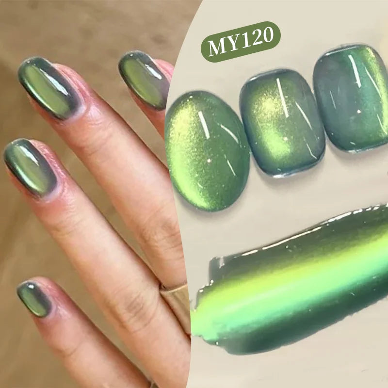 BORN PRETTY 10ml Shadow Star Bamboo Colored Cateye Magnetic Nails Gel Polish Private Label Green Cat Eye Nail Gel Wholesale