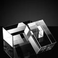Shining Hot Selling Customized Blank Crystal Cube Glass Cube Table Decoration Meeting Gifts Crystal Craft With Nice Box