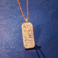 Muslim Islam Arabic Middle East Islamic Quran Arab Gold Masha Allah Bar Pendant Necklace Religious Jewelry