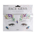 Custom Eyeblow Gems Tattoo Sticker Sexy Face Makeup Waterpro of Rhinestone Girls Women Colorful Face Fake Temporary Tattoo