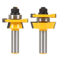 1/2 Shank 1/4 Tooth Rail and Stile Assembles Router Bits Woodworking Milling Cutter for Cabinet Desk Decoration Tools