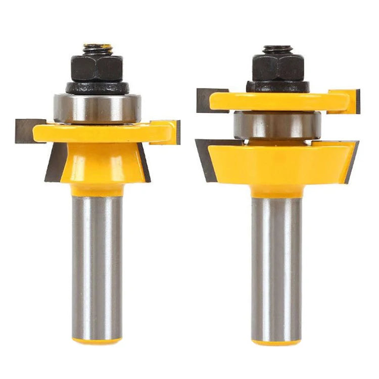 1/2 Shank 1/4 Tooth Rail and Stile Assembles Router Bits Woodworking Milling Cutter for Cabinet Desk Decoration Tools