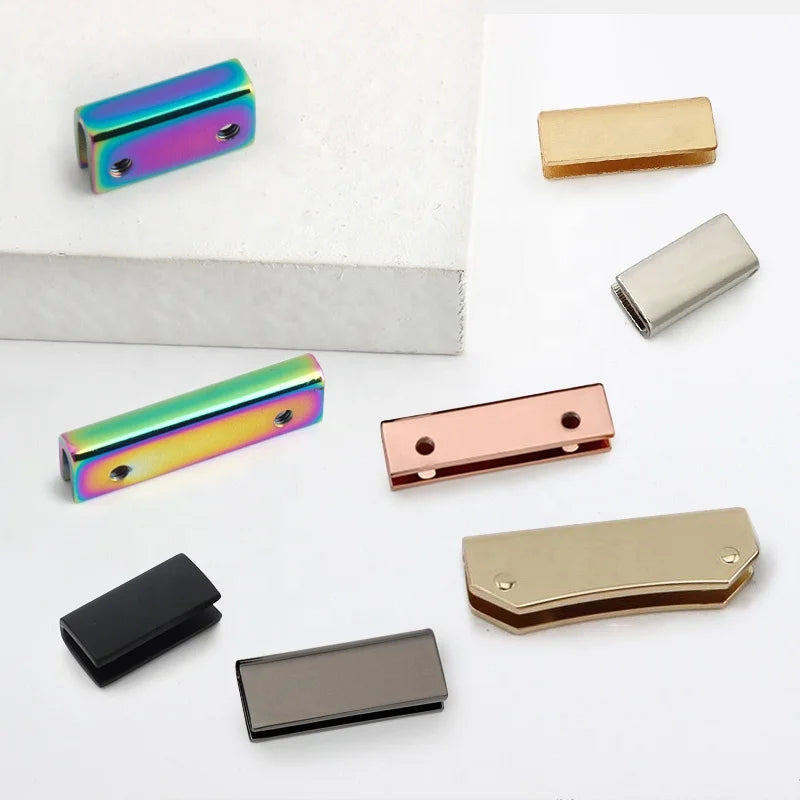 20/25/34/38/50/100mm Custom Belt End Purse Bag Buckle Clip Corner Strap Zipper End Caps Endings Tail Clips for Handbag Hardware