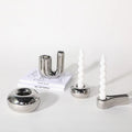 Nordic Household Silver Creative Candlestick Household Decoration Ceramic Candlestick Holder Wholesale