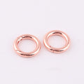 20mm Rose Gold Metal Round Carabiner Spring Gate O Ring for Bag Accessories