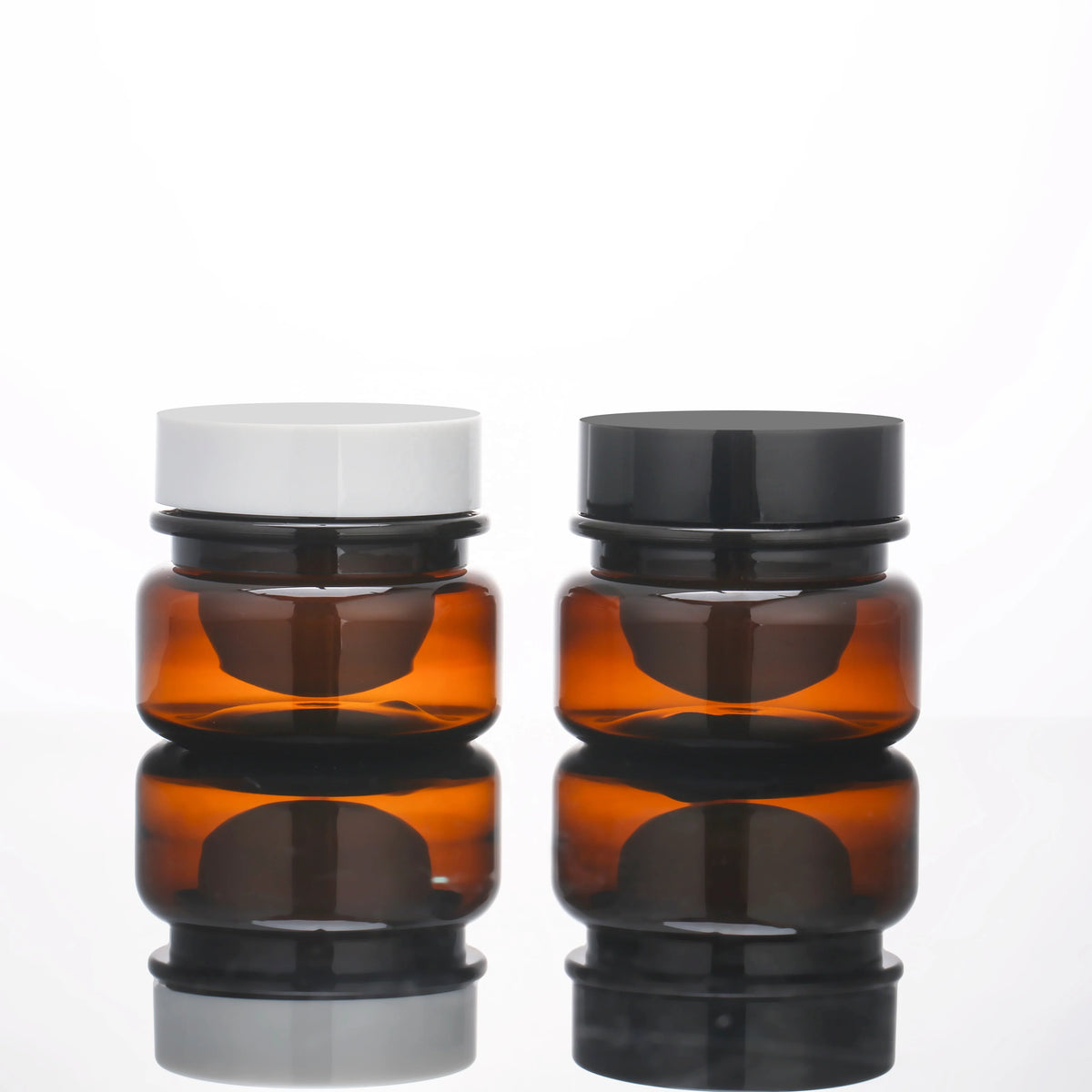 30g Cosmetic Packaging Frosted Amber Plastic Cream Jar Pet Jar