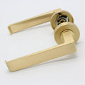 New Arrival Zinc Alloy Brushed Gold Door Lever Handle Split Lock Accessories