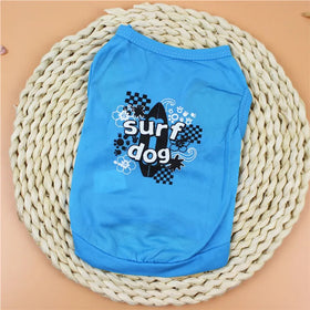 Hot Sale Multi-color Printed Jersey Fabric Light and Comfortable Pet Dog Summer Vest Clothes