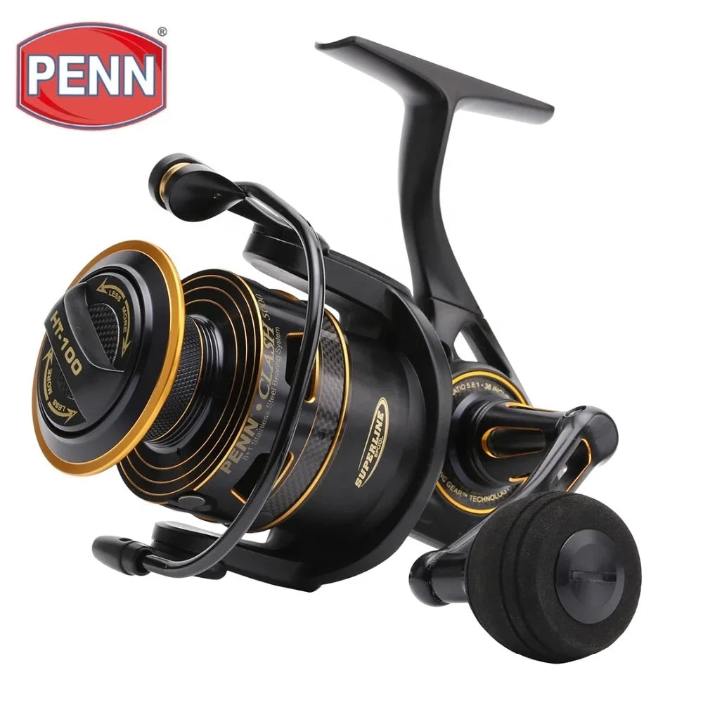 PENN 8+1BB CLASH Spinning Fishing Reel Metal SpoolFishing Accessory Pesca Sea Fishing Reel
