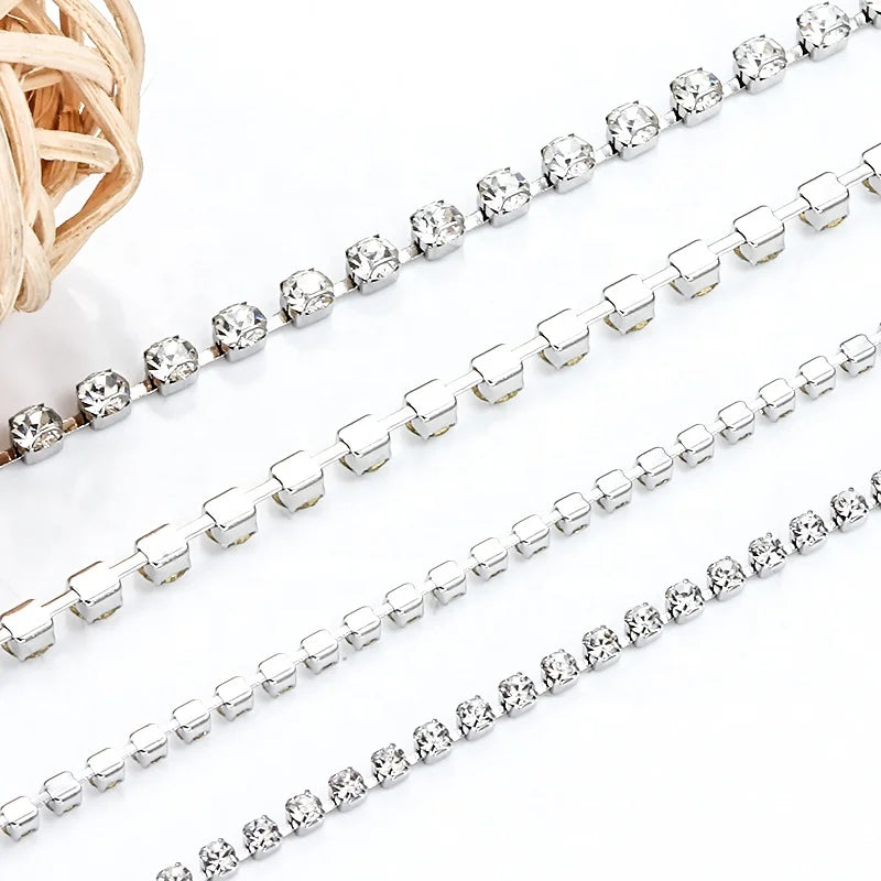 Handmade Stainless Steel Gold Diamond Chain Drilling Claw Chains Bracelet Necklace for DIY Jewelry Making Accessories