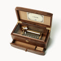 Professional Wholesale RHYMES 50-tone Double Layer Wooden Music Box Custom Engraving High-end Pop Melody Music