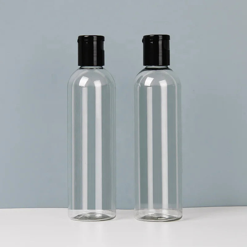 Squeeze Hydrating Lotion Cosmetics Travel Dispenser Bottle Small Style Plastic clear Flip Top Bottle
