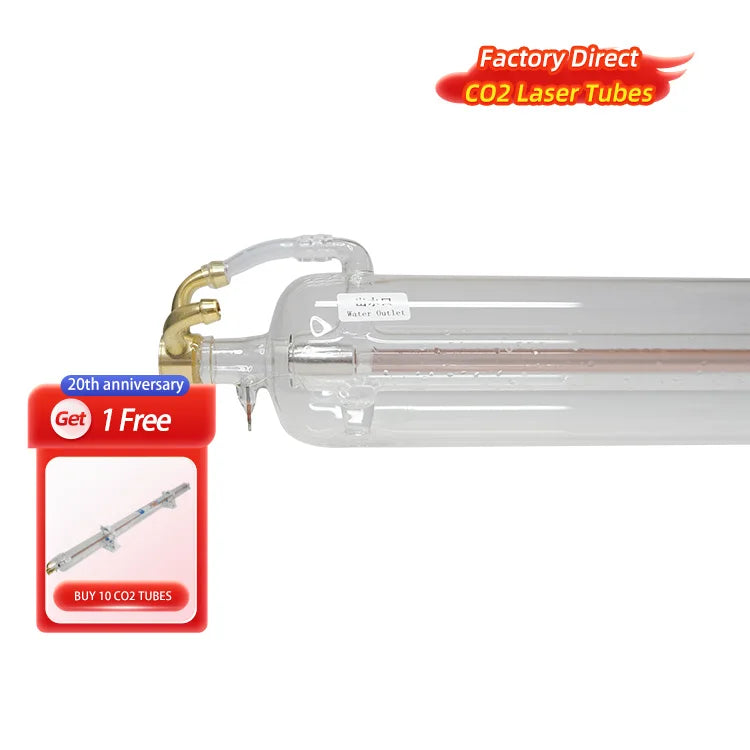 Yongli CO2 Laser Glass Tube BOGO Offer 80W/90W 1250mm Dia.80mm Laser Engraver Accessories