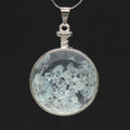 Hongzhuo Fashion Gemstone Memory Locket/wholesale Round Locket with clear Quartz Gemstone Pendant Jewelry
