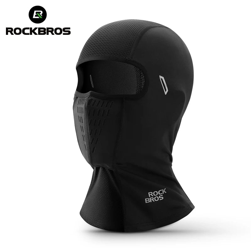 ROCKBROS Ice Silk Headgear Balaclava Windproof Full Face Helmet Sun Protect Motorcycle Cycling Balaclava Facemask