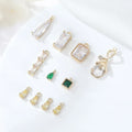 Wholesale Brass 14K Gold Plated Cubic Zircon Stone Pendant Charms for Necklace Jewelry Making