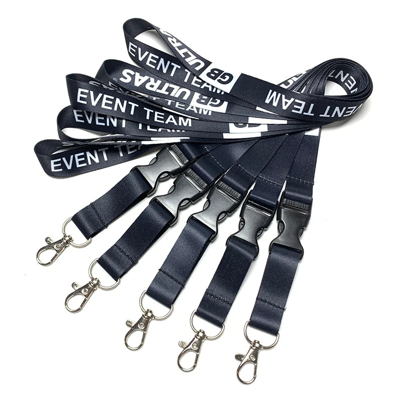 Wholesale Promotional Custom Heat Transfer Polyester Lanyard Retractable Lanyard With Id Card Badge Holder