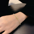 New Simple Design Marquise Cut Cubic Zirconia Tennis Bracelets Gold Silver Color Crystal Bracelet for Women
