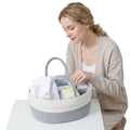 Factory Custom Multifunctional Diaper Caddy Storage Basket Bag with Hook Cotton Rope Material Size L Colorful and From China