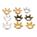 Charms Hollow Crown 13x6mm Handmade Making FitVintage Tibetan Silver Color PendantsDIY for Bracelet Necklace